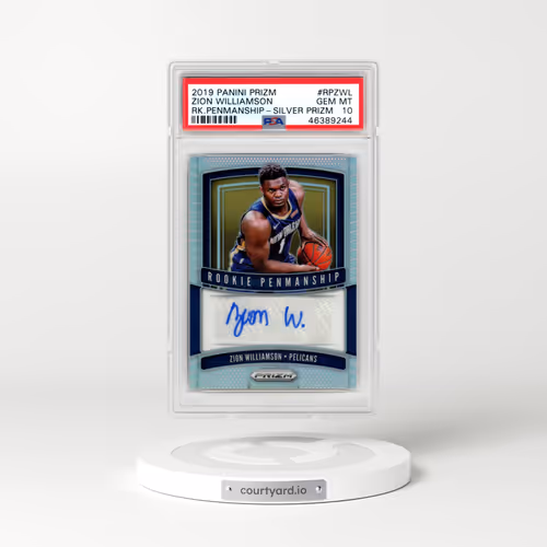 2019 Panini Prizm Rookie Penmanship #RPZWL Zion Williamson - Silver Prizm (PSA 10 GEM MINT)