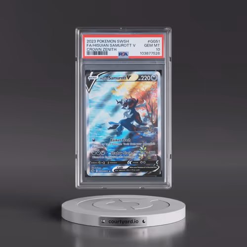 2023 Pokémon Sword and Shield Crown Zenith #GG51 Hisuian Samurott V - Holo Full Art (PSA 10 GEM MINT