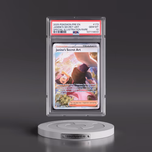 2025 Pokémon Pre EN-Prismatic Evolutions #173 Janine's Secret Art - Special Illustration Rare (PSA 1