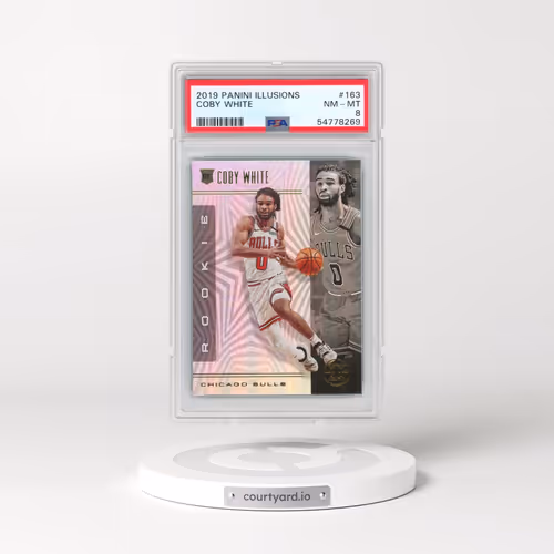 2019 Panini Illusions #163 Coby White (PSA 8 NM-MT)