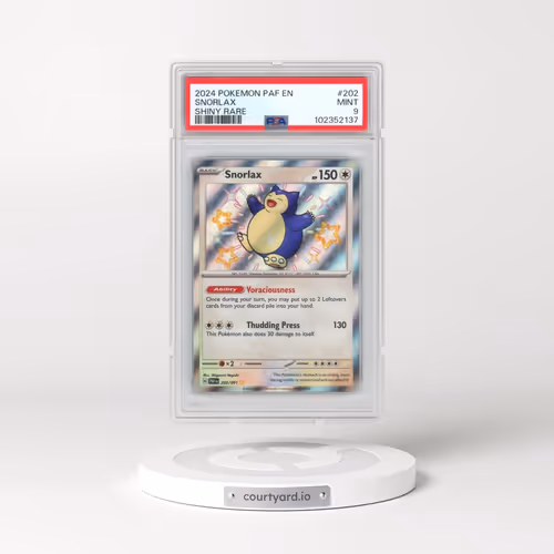 2024 Pokémon Paf EN-Paldean Fates #202 Snorlax - Shiny Rare (PSA 9 MINT)