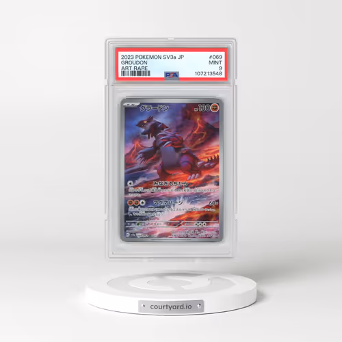 2023 Pokémon Sv3a-Raging Surf #069 Groudon - Art Rare (PSA 9 MINT)