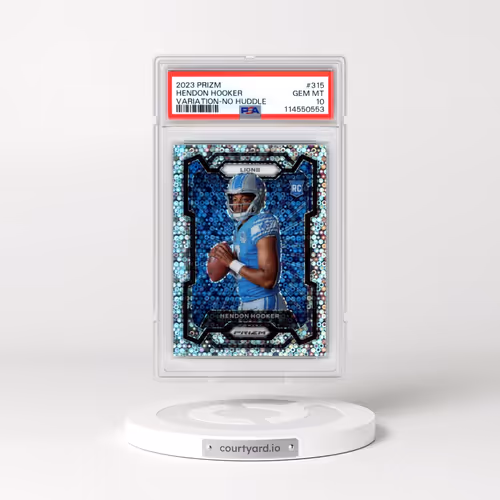 2023 Panini Prizm #315 Hendon Hooker - Variation-No Huddle (PSA 10 GEM MINT)