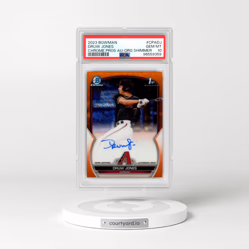 2023 Bowman Chrome Prospect Autographs #CPADJ Druw Jones - Orange Shimmer (PSA 10 GEM MINT)