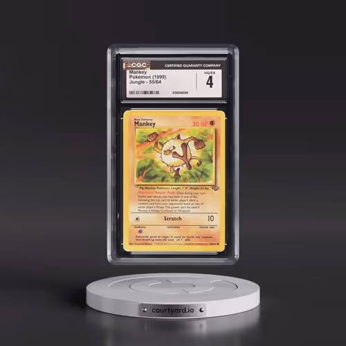 1999 Jungle #55/64 Mankey (CGC 4 VG-EX)