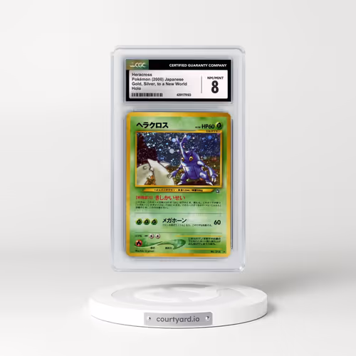 2000 Gold, Silver, to a New World #214 Heracross - Holo (CGC 8 NM-MT)