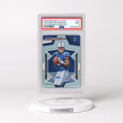 2023 Panini Rookies & Stars #102 Anthony Richardson - Autograph-Longevity (PSA 9 MINT)