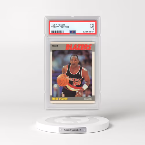 1987 Fleer #89 Terry Porter (PSA 7 NM)
