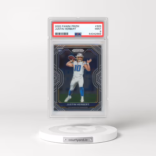 2020 Panini Prizm #325 Justin Herbert (PSA 9 MINT)