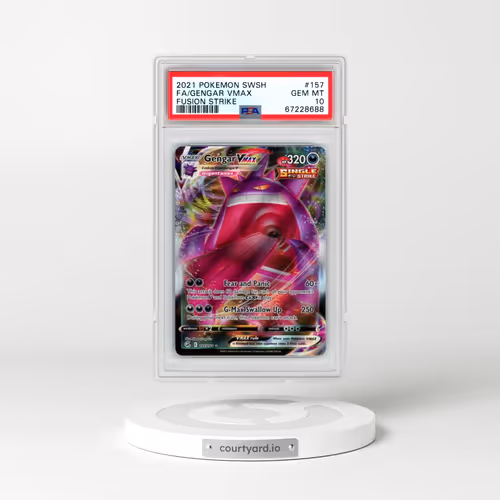 2021 Pokémon Sword & Shield Fusion Strike #157 Gengar Vmax - Full Art (PSA 10 GEM MINT)
