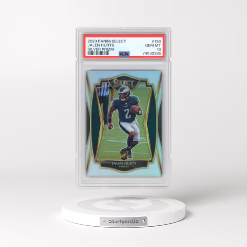2020 Panini Select #150 Jalen Hurts - Silver Prizm (PSA 10 GEM MINT)