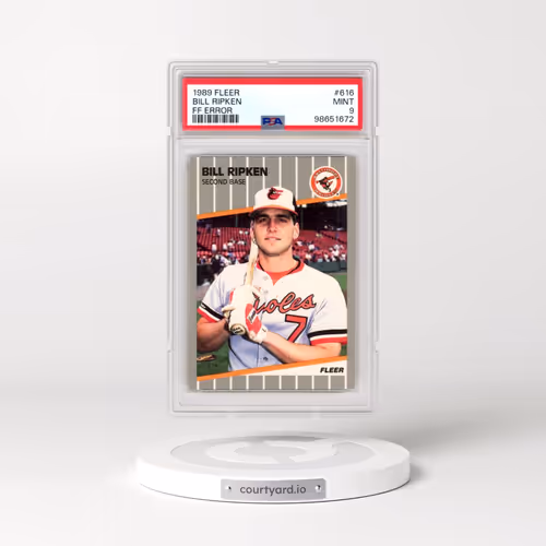 1989 Fleer #616 Bill Ripken - FF Error (PSA 9 MINT)