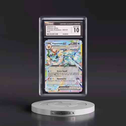 2025 Prismatic Evolutions - PRE EN #023/131 Vaporeon ex - Holo (CGC 10 GEM MINT)
