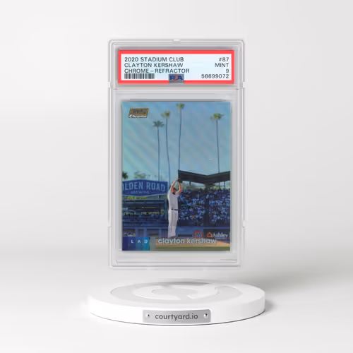 2020 Stadium Club Chrome #87 Clayton Kershaw - Refractor (PSA 9 MINT)