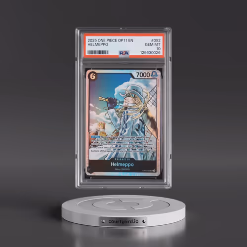 2025 One Piece OP11-A Fist of Divine Speed #092 Helmeppo (PSA 10 GEM MINT)