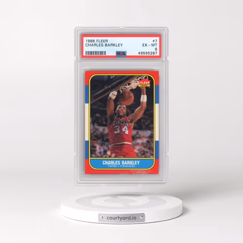 1986 Fleer #7 Charles Barkley (PSA 6 EX-MT)
