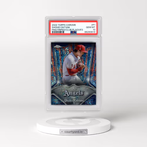 2022 Topps Chrome Pinstriped/Club Plaques #P1 Shohei Ohtani (PSA 10 GEM MINT)