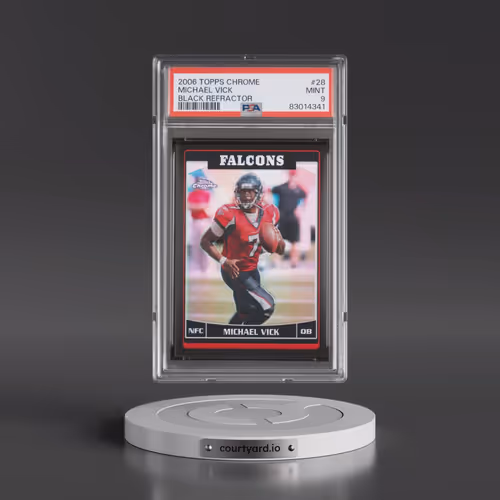 2006 Topps Chrome #28 Michael Vick - Black Refractor (PSA 9 MINT)