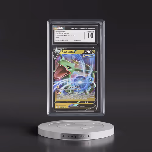 2021 Evolving Skies #110/203 Rayquaza V - Holo (CGC 10 GEM MINT)