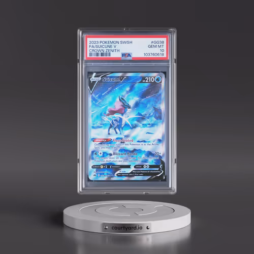 2023 Pokémon Sword and Shield Crown Zenith #GG38 Suicune V - Holo Full Art (PSA 10 GEM MINT)