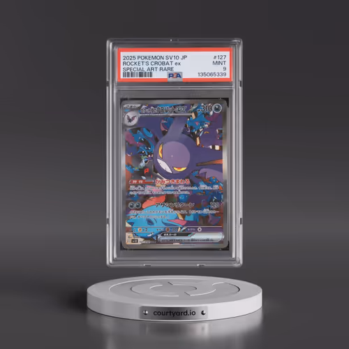 2025 Pokémon SV10-Glory of Team Rocket #127 Team Rocket's Crobat EX - Holo Special Art Rare (PSA 9 M