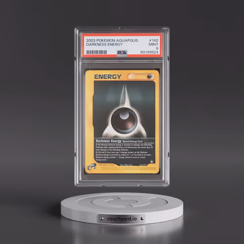 2003 Pokémon Aquapolis #142 Darkness Energy (PSA 9 MINT)