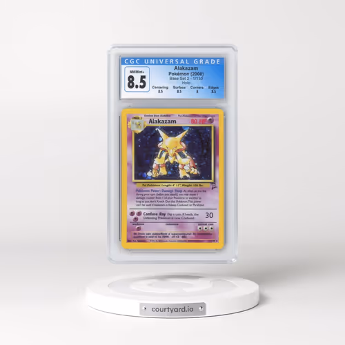 2000 Base Set 2 #1/130 Alakazam - Holo (CGC 8.5 NM-MT+)