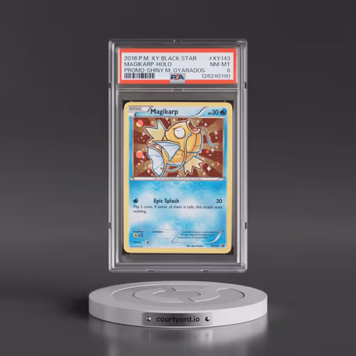 2016 Pokémon XY Black Star Promo #XY143 Magikarp - Holo Shiny Mega Gyarados (PSA 8 NM-MT)
