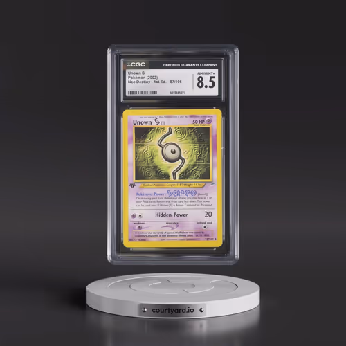 2002 Neo Destiny #87/105 Unown S - 1st Edition 1st Edition (CGC 8.5 NM-MT+)