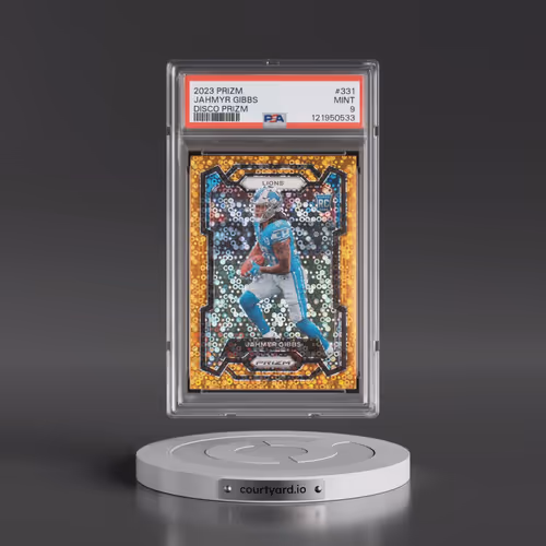 2023 Panini Prizm #331 Jahmyr Gibbs - Disco Prizm (PSA 9 MINT)
