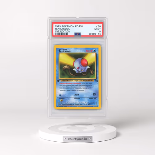 1999 Pokémon Fossil #56 Tentacool - 1st Edition (PSA 9 MINT)