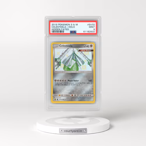 2019 Pokémon Sun & Moon Hidden Fates #SV32 Celesteela Holo