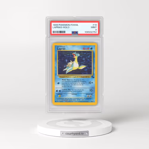 1999 Pokémon Fossil #10 Lapras - Holo (PSA 9 MINT)