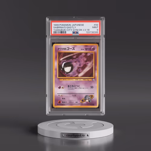 1999 Pokémon Yamabuki City Gym Deck #92 Sabrina's Gastly - LV.16 (PSA 9 MINT)