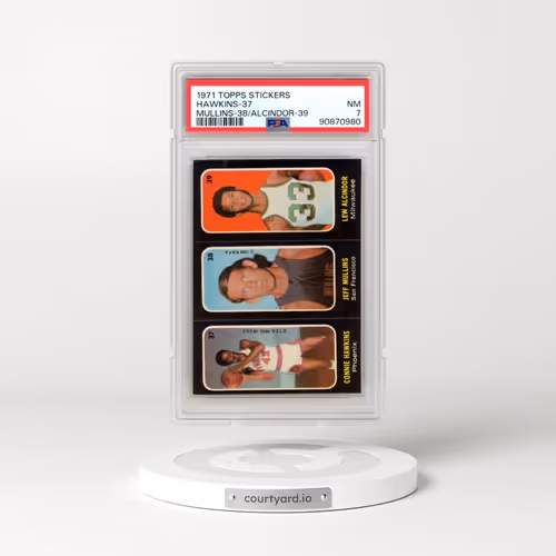 1971 Topps Stickers Hawkins-37 - Mullins-38/Alcindor-39 (PSA 7 NM)