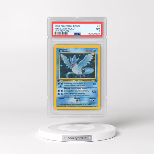 1999 Pokémon Fossil #2 Articuno - 1st Edition Holo (PSA 7 NM)