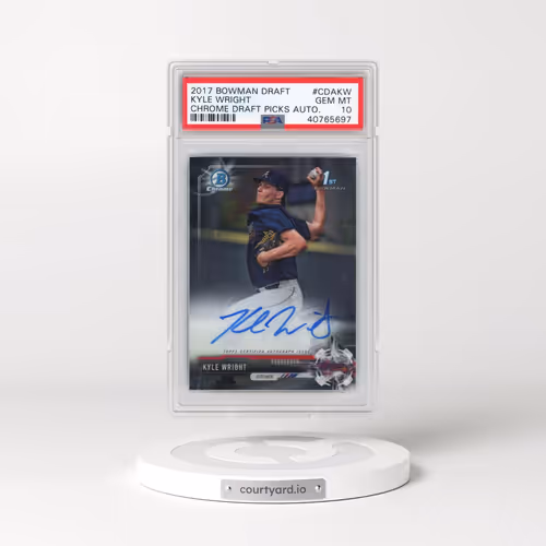 2017 Bowman Draft Chrome Draft Picks Autographs #CDAKW Kyle Wright (PSA 10 GEM MINT)