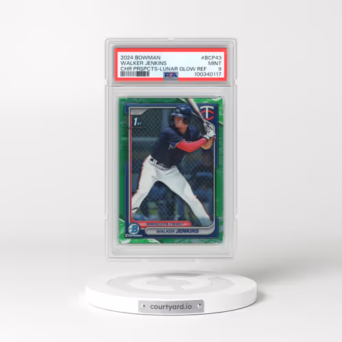 2024 Bowman Chrome Prospects #BCP43 Walker Jenkins - Lunar Glow Refractor (PSA 9 MINT)