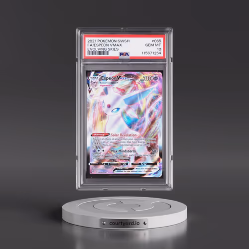 2021 Pokémon Sword & Shield Evolving Skies #065 Espeon Vmax - Full Art (PSA 10 GEM MINT)