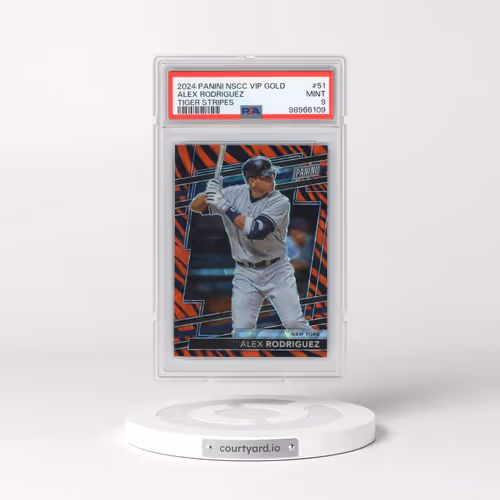 2024 Panini National Sports Collectors Convention VIP Gold #51 Alex Rodriguez - Tiger Stripes (PSA 9