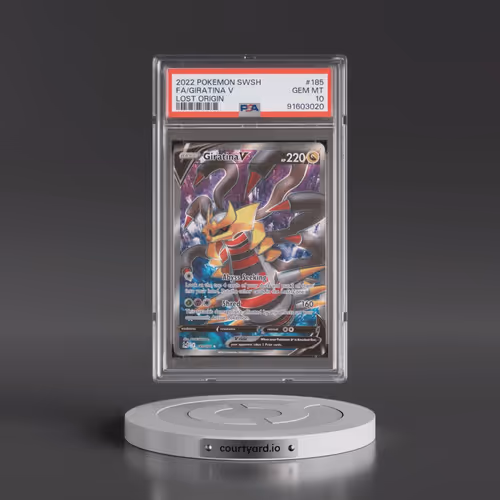 2022 Pokémon Sword & Shield Lost Origin #185 Giratina V - Holo Full Art (PSA 10 GEM MINT)