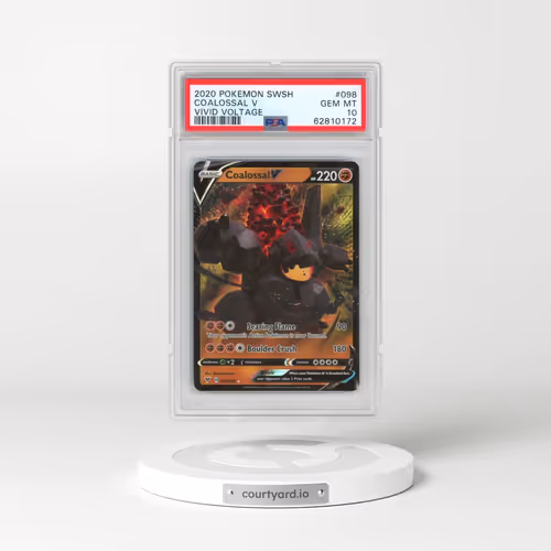 2020 Pokémon Sword & Shield Vivid Voltage #098 Coalossal V - Holo (PSA 10 GEM MINT)