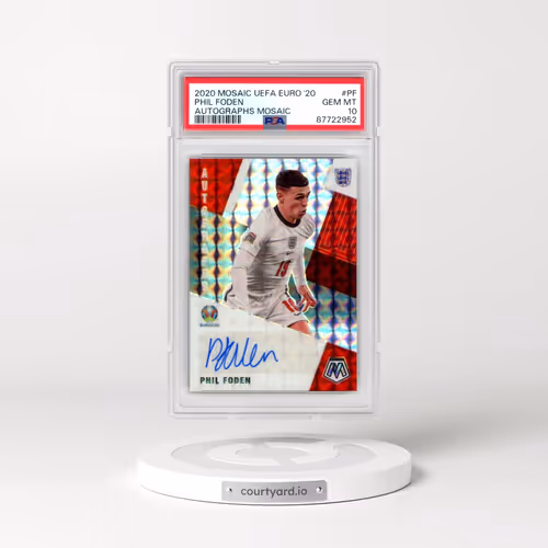 2020 Panini Mosaic UEFA Euro 2020 Autographs Mosaic #PF Phil Foden (PSA 10 GEM MINT)