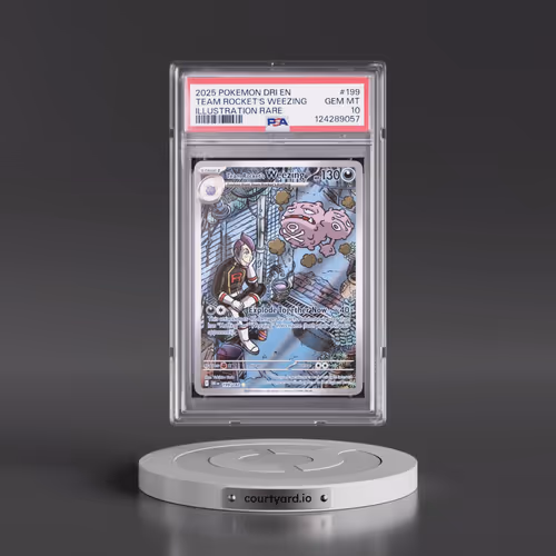 2025 Pokémon Dri EN-Destined Rivals #199 Team Rocket's Weezing - Illustration Rare (PSA 10 GEM MINT)