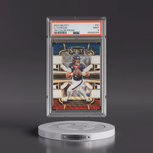 2023 Panini Select #41 CJ Stroud - Tri-Color Prizm (PSA 9 MINT)