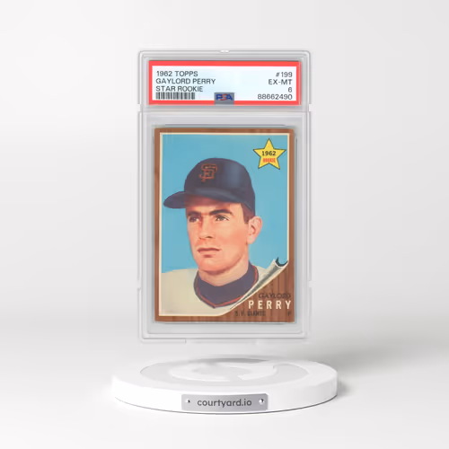 1962 Topps #199 Gaylord Perry - Star Rookie (PSA 6 EX-MT)