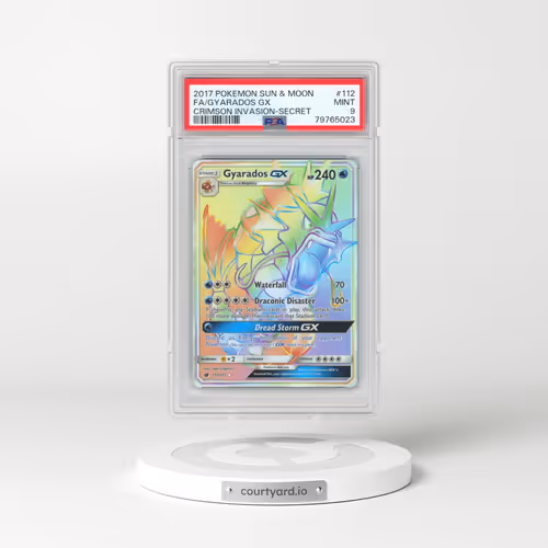 2017 Pokémon Sun & Moon Crimson Invasion #112 Gyarados GX - Holo Full Art Secret (PSA 9 MINT)