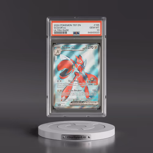 2024 Pokémon Tef EN-Temporal Forces #195 Scizor EX - Holo Ultra Rare (PSA 10 GEM MINT)