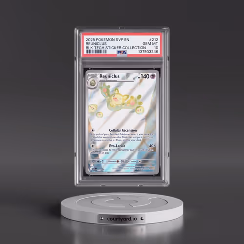 2025 Pokémon Svp EN-SV Black Star Promo #212 Reuniclus - Black Bolt Tech Sticker Collection (PSA 10