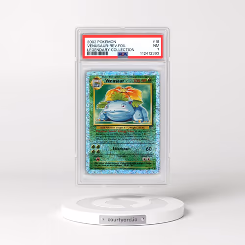 2002 Pokémon Legendary Collection #18 Venusaur - Reverse Foil (PSA 7 NM)